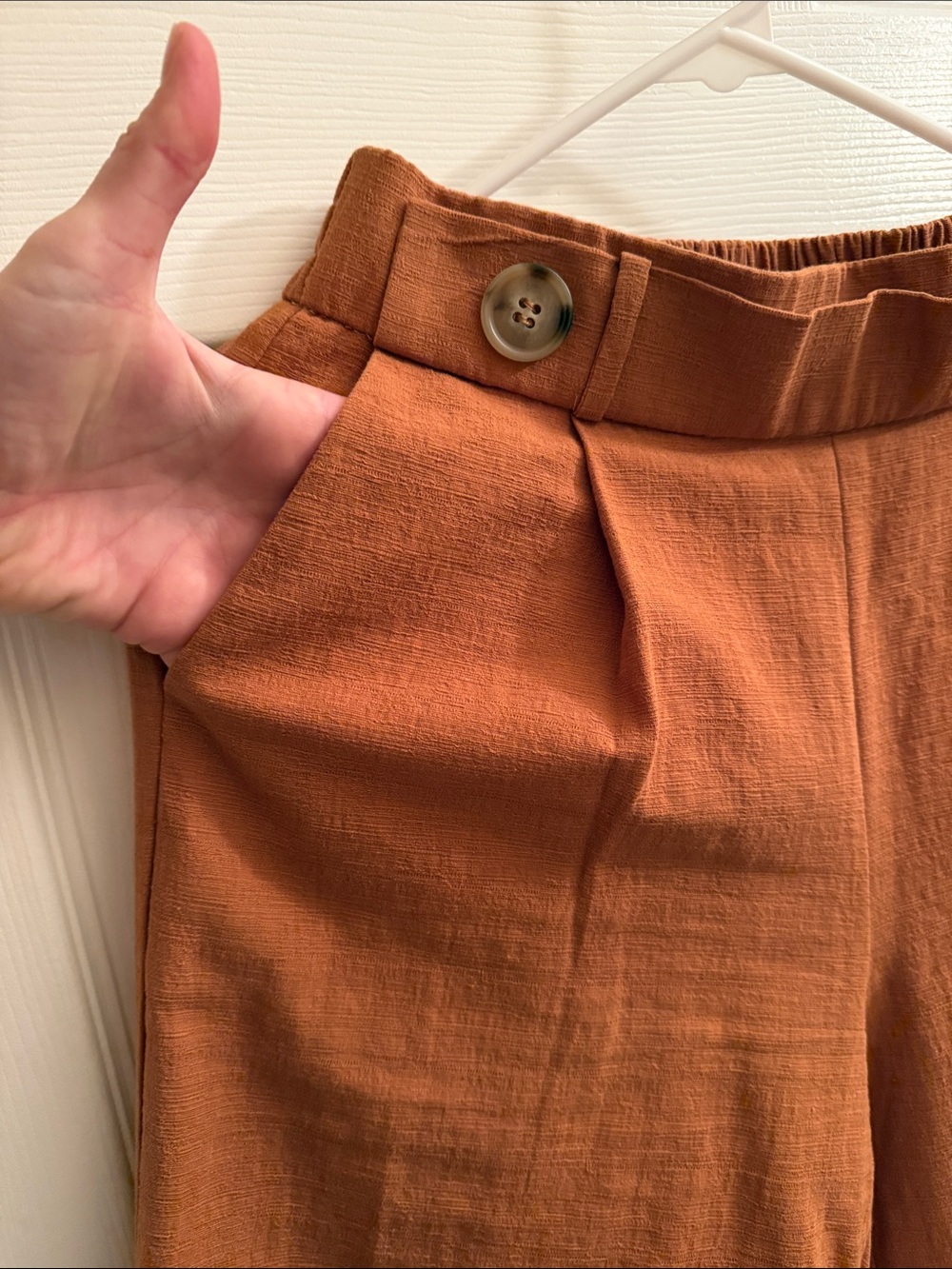 Lilyful Rust-Toned Elastic Waist Pull-On Pants - Picture 9 of 15